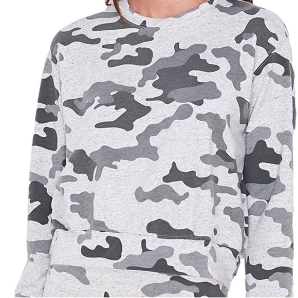 Anthropologie Tops - Sundry Anthropologie Gray Camo Sweatshirt NWT XS